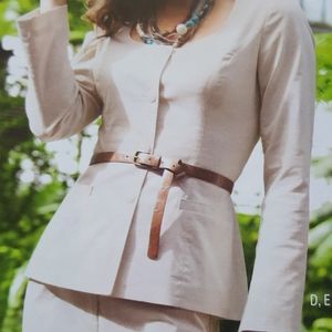 Jockey P2P, Textured Blazer, Size 12, soft sand colour